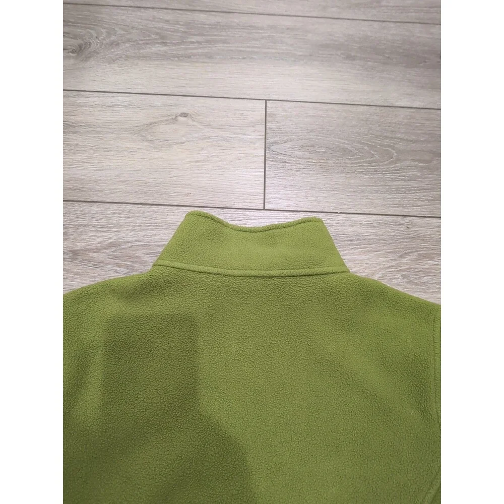 LL BEAN FLEECE JACKET WOMEN'S SIZE L FULL ZIP APPLE GREEN